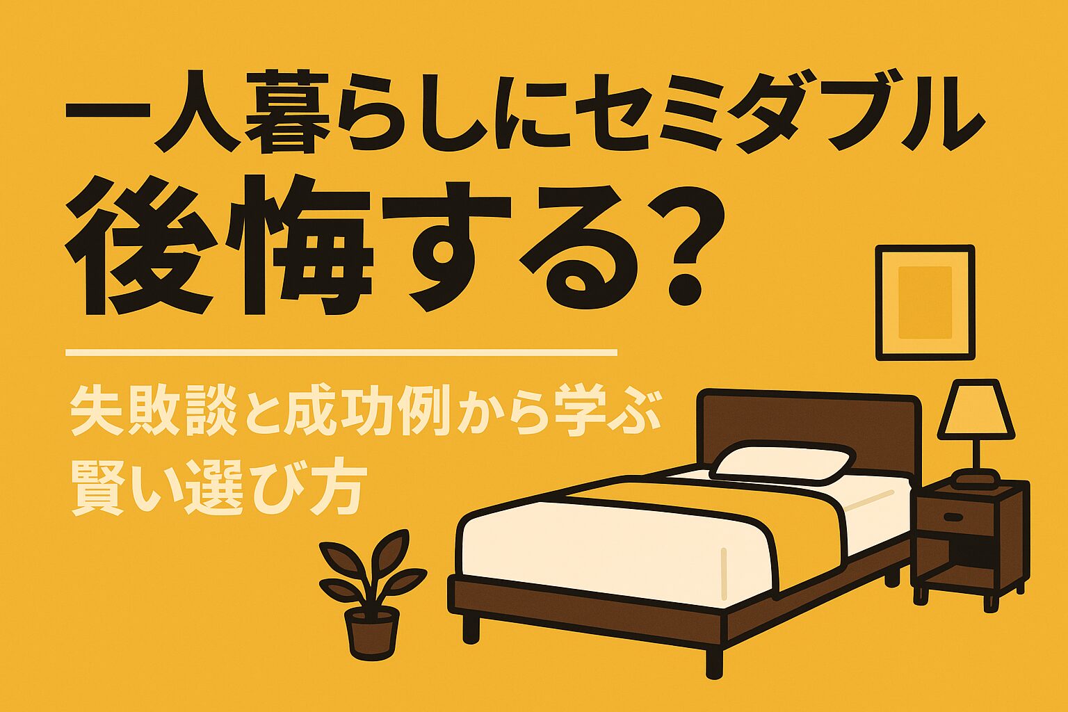 一人暮らしセミダブル後悔