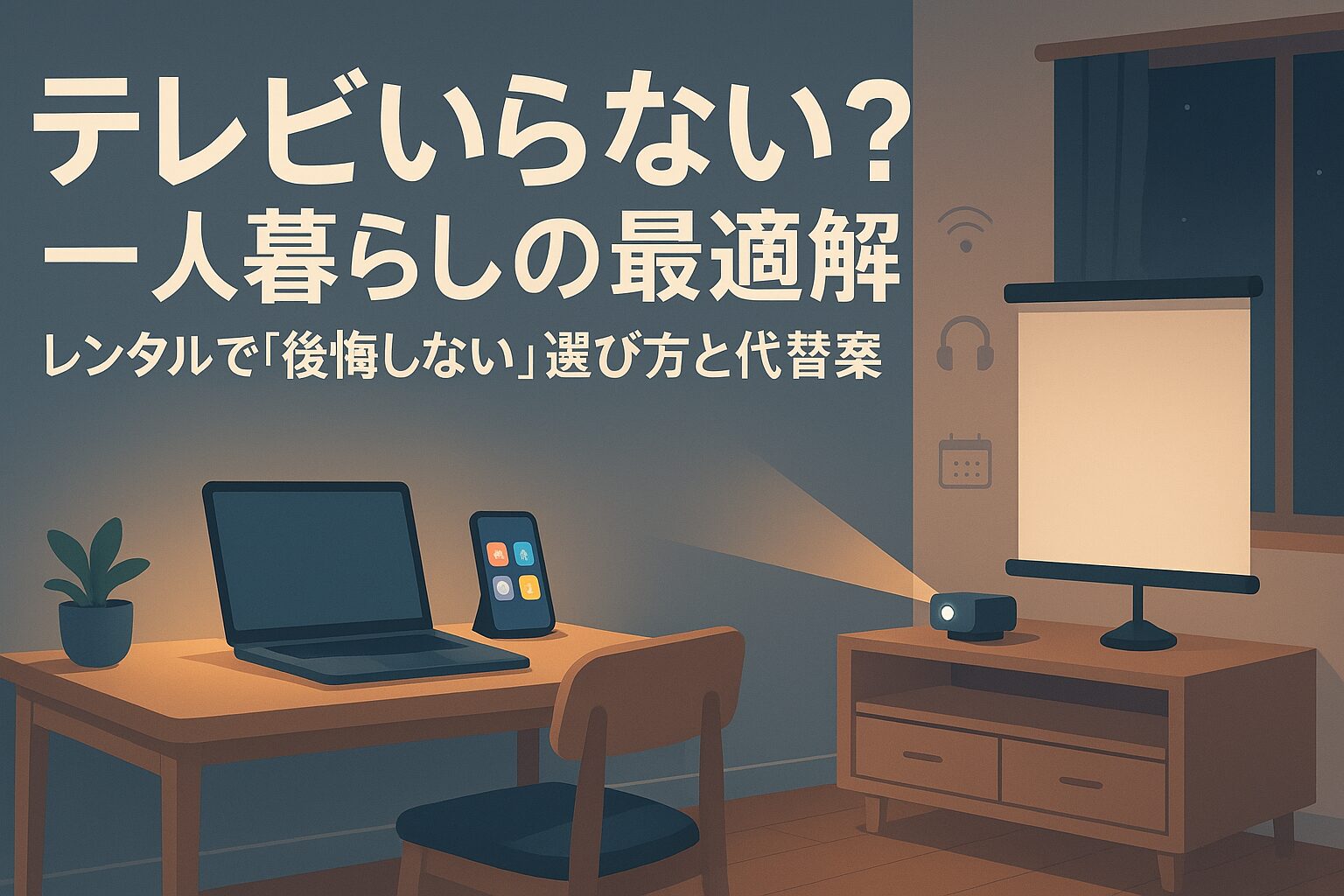 テレビ 要らない 一人暮らし　レンタル