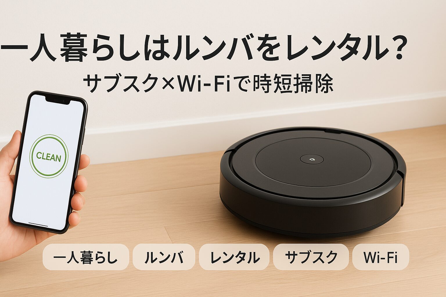 一人暮らし ルンバ レンタル